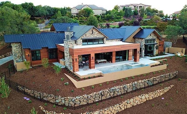 California hillside home with Batu Rainscreen Siding California hillside home with Batu Rainscreen Siding