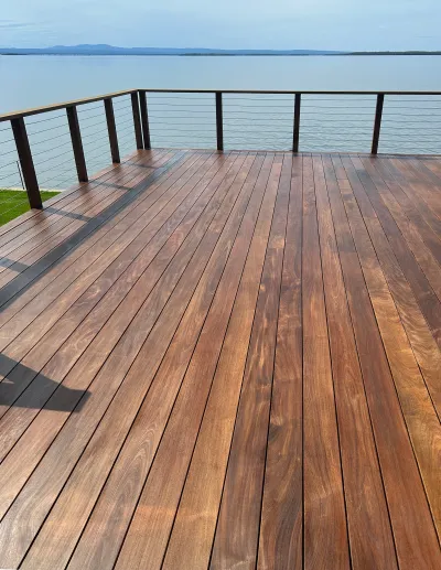 ipe deck burlington vermont exoshield walnut refinished may 2023 1