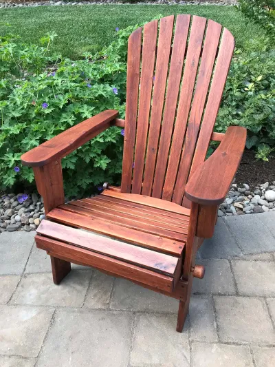 Refurbished Adirondack Chair Finished with ExoShield Walnut