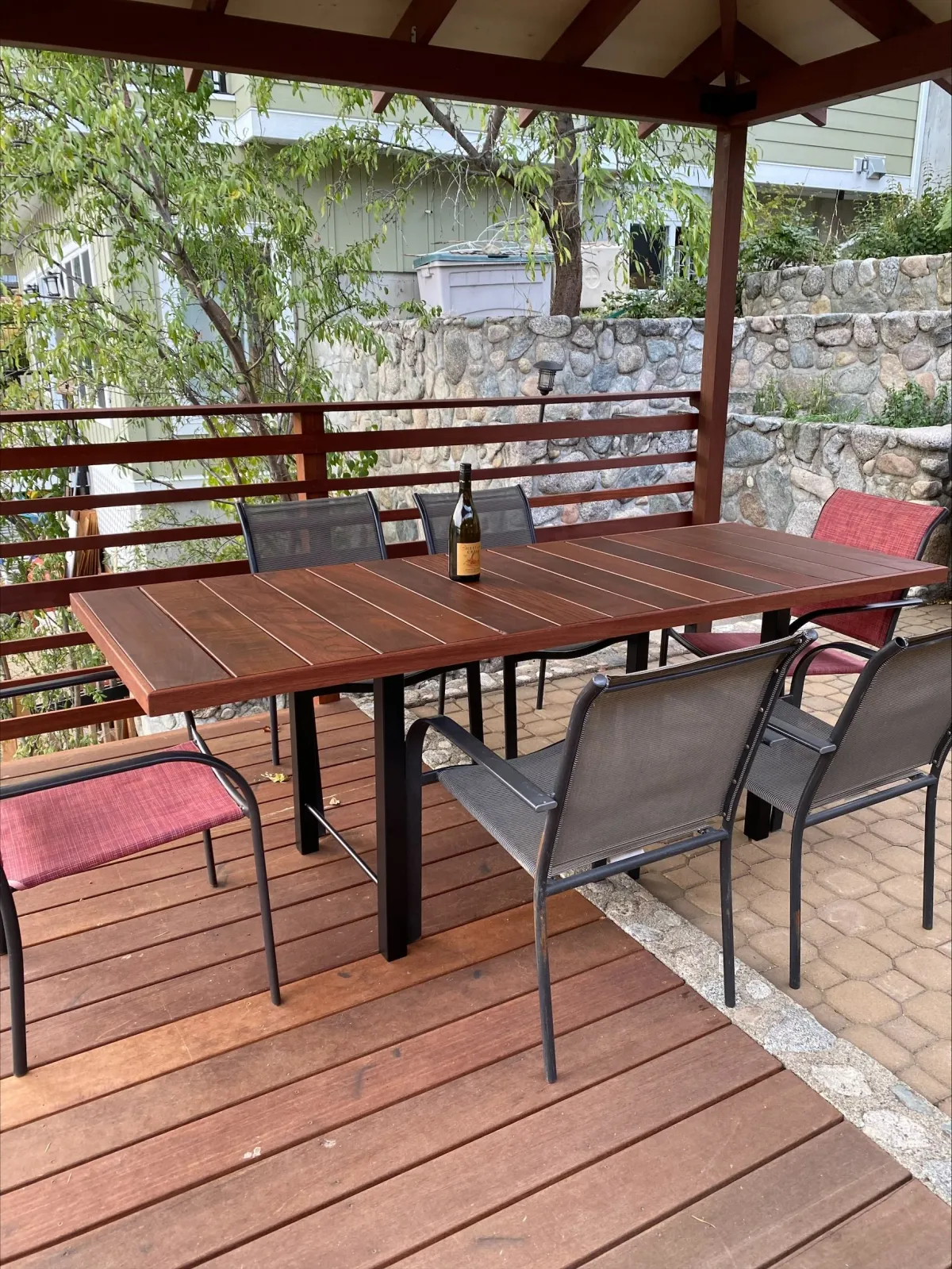 Ipe Dining Table Finished with ExoShield Walnut
