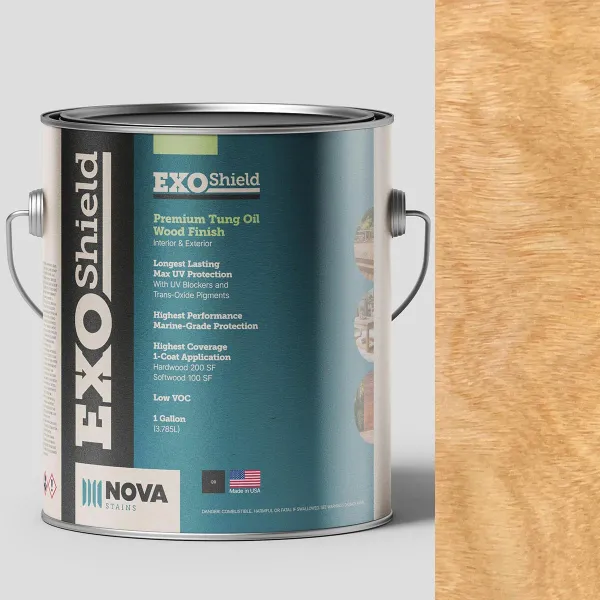 ExoShield Natural One Gallon Exterior Tung Oil Wood Stain ExoShield Natural One Gallon Exterior Tung Oil Wood Stain