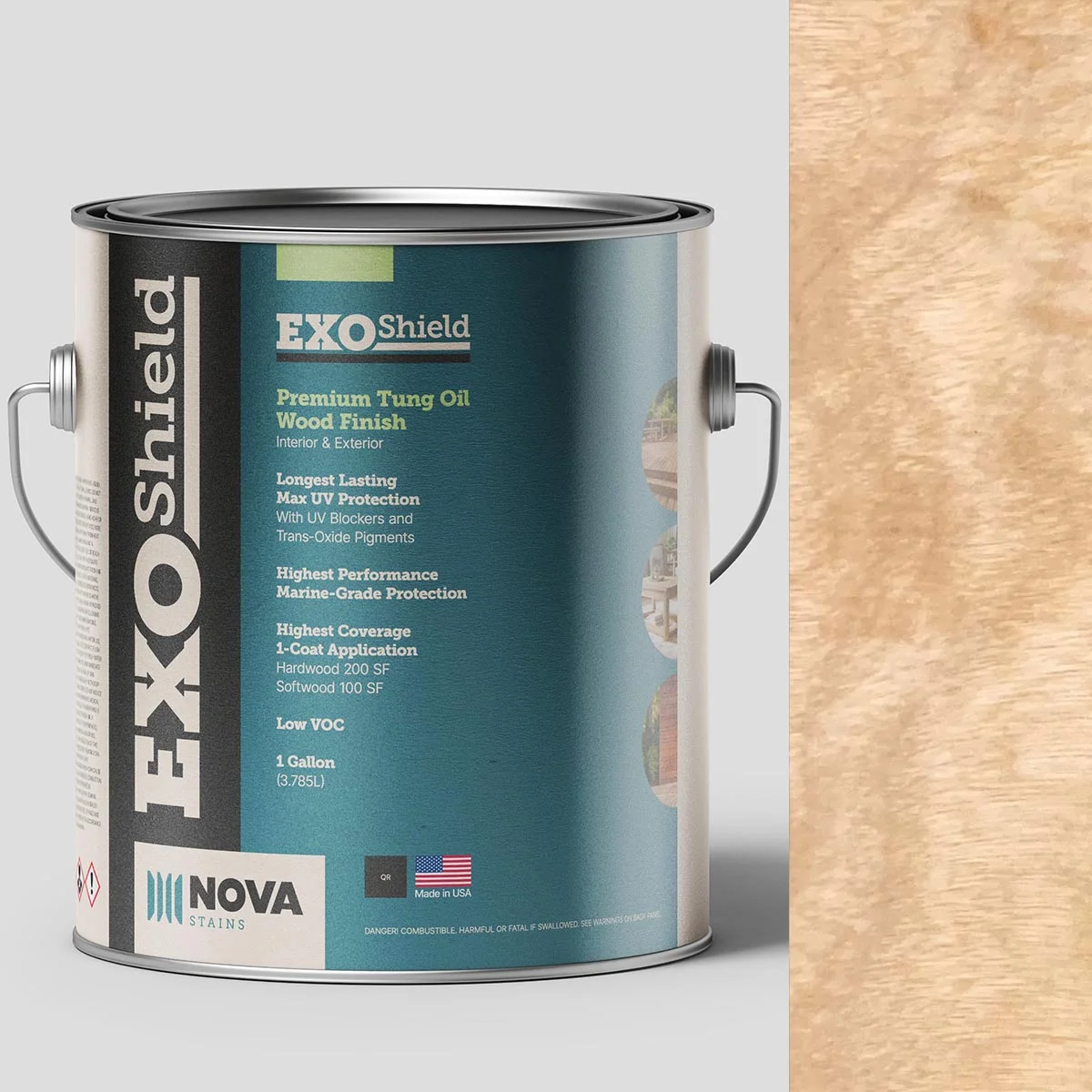 ExoShield Gallon Clear Wood Stain Oil