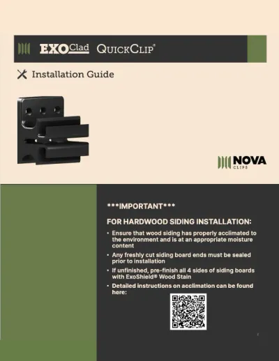 ExoClad Siding Clip Installation Guide