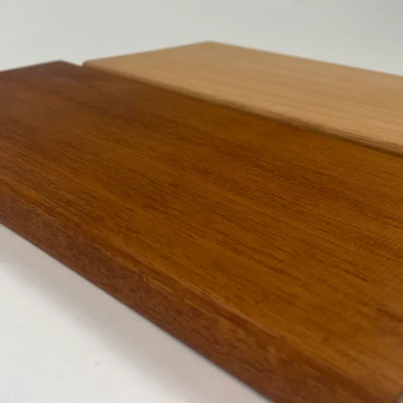 Genuine Mahogany Deck Boards Stained with ExoShield