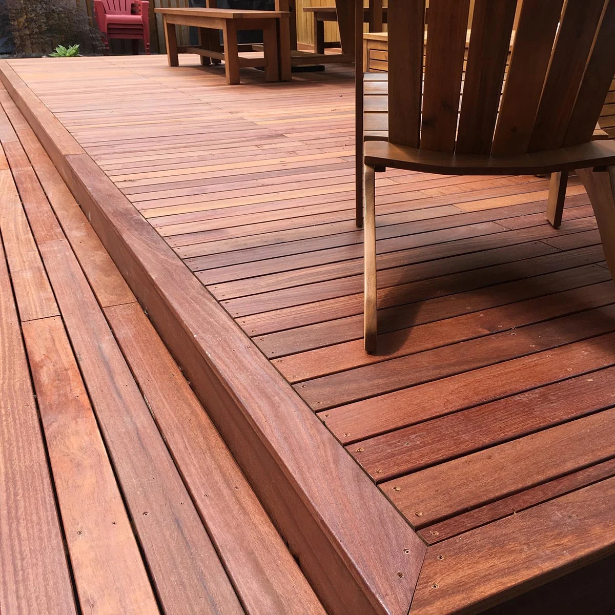 Cumaru Decking finished with ExoShield Natural