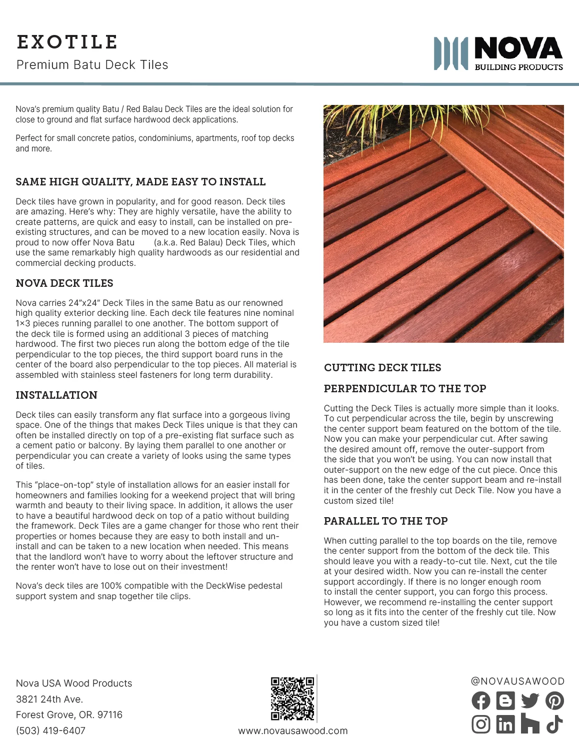 Nova ExoTile - Batu Deck Tiles Nova ExoTile - Batu Deck Tiles