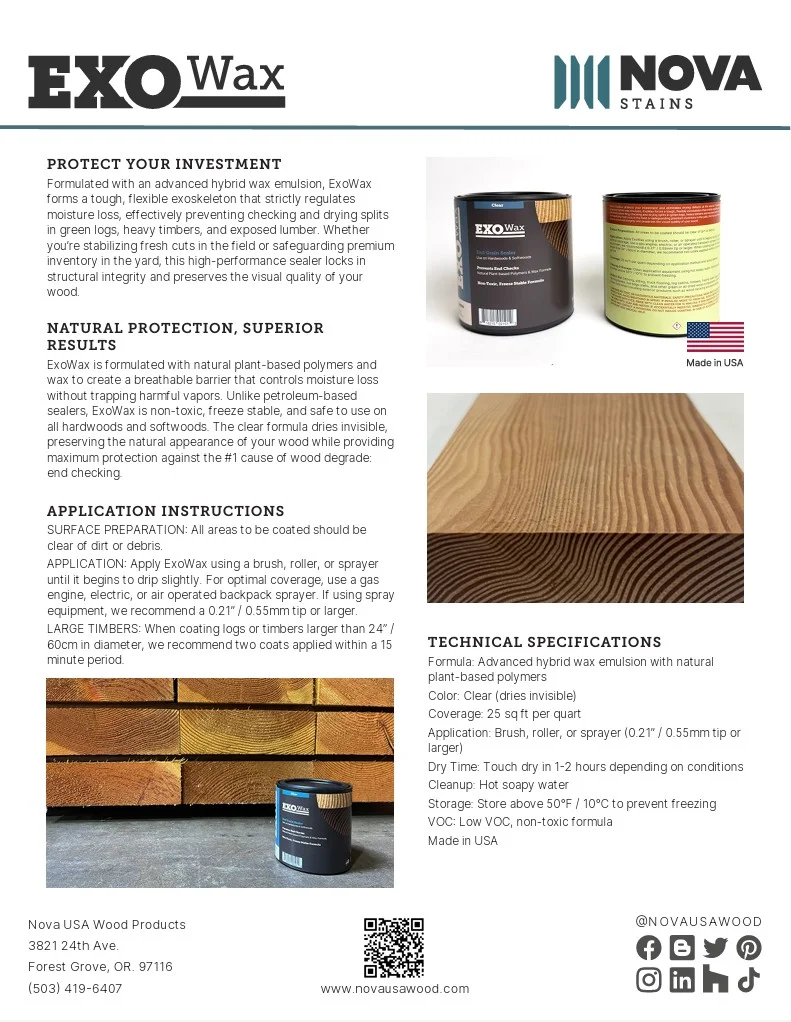 ExoWax End Sealer Product Sheet ExoWax End Sealer Product Sheet