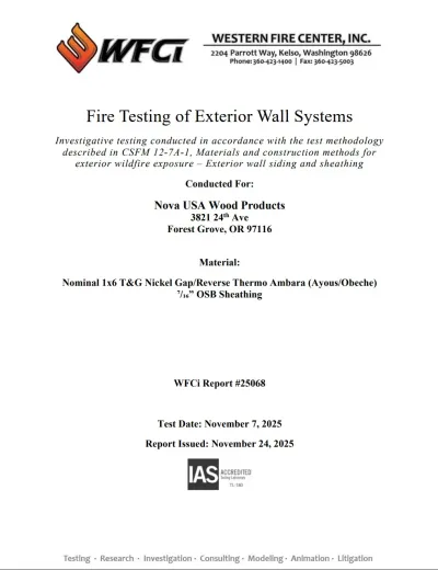 Western Fir Center - Ambara® Testing Report
