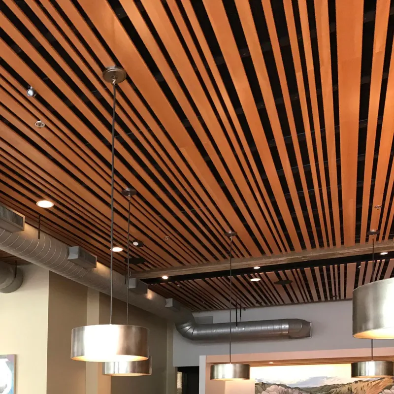Douglas Fir Vertical Grain CVG S4S E4E Ceiling - Southpark Restaurant, Portland, OR
