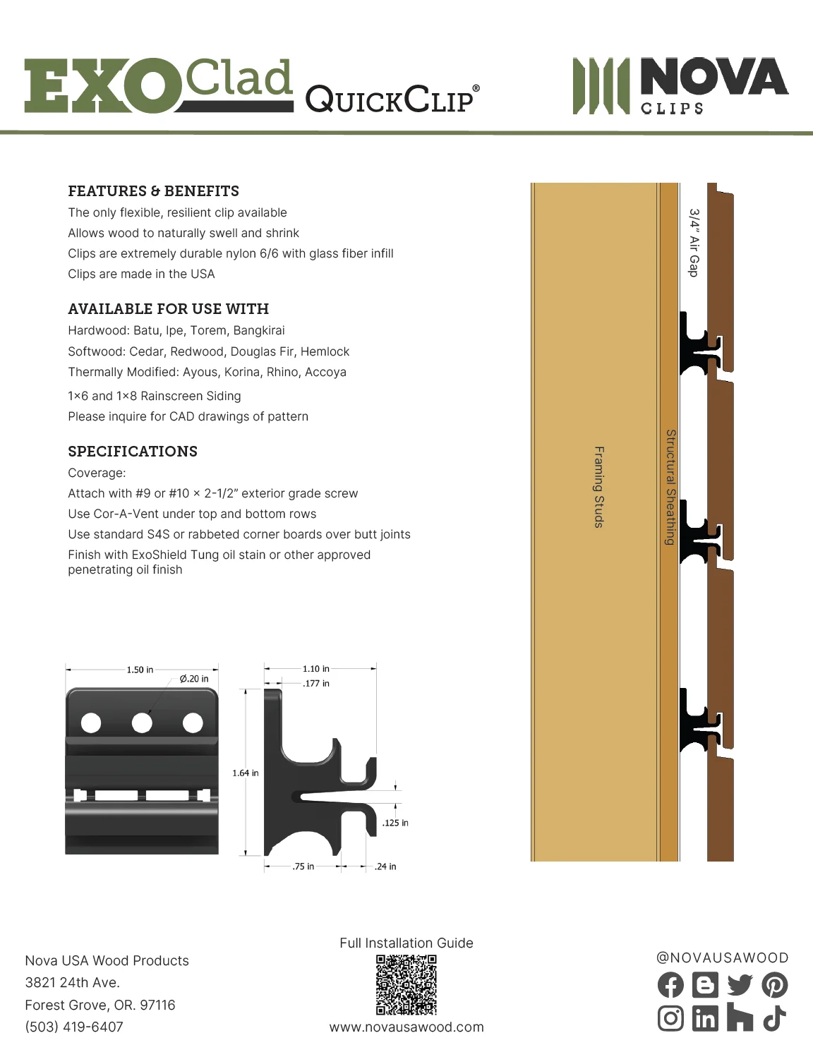 Nova ExoClad QuickClip Rainscreen Siding System Nova ExoClad QuickClip Rainscreen Siding System