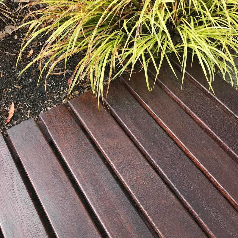 Batu Deck Tile with ExoShield Black Walnut Wood Stain