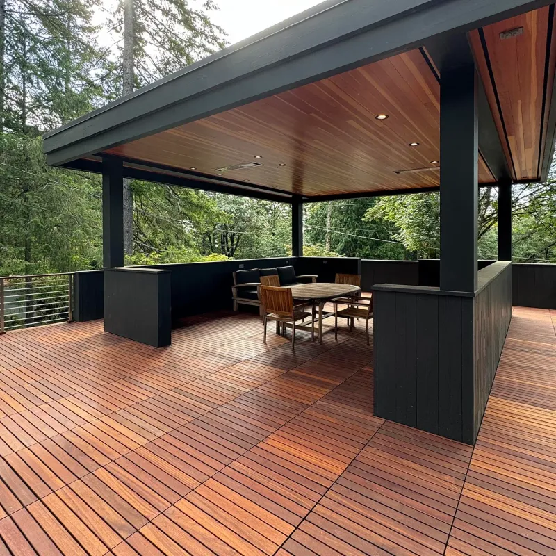 Batu Deck Tile with ExoShield Natural Wood Stain