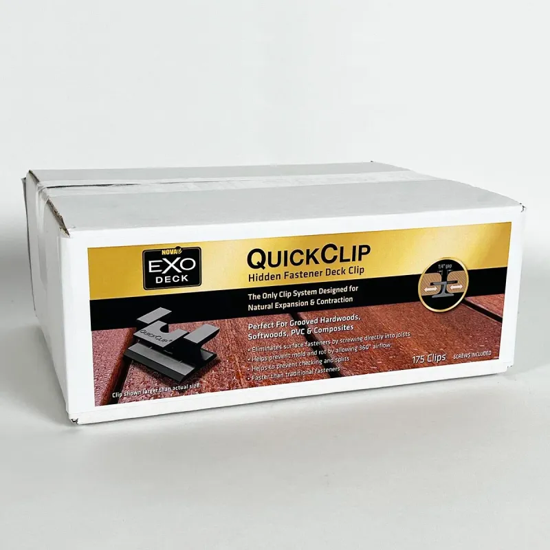 ExoDek QuickClip Hidden Decking Fasteners Top View