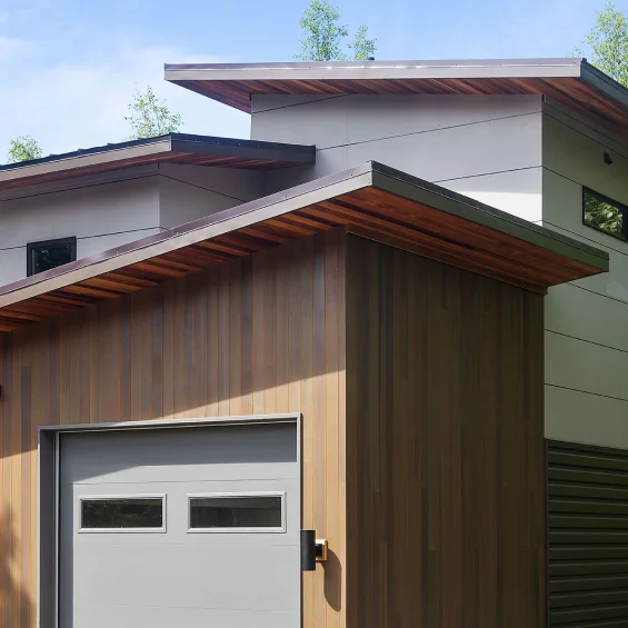 ANTIQUE BRONZE EXOSHIELD ON CEDAR SIDING
