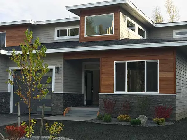Combination Wood / Fiber Cement Sided House Combination Wood / Fiber Cement Sided House