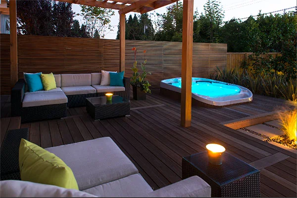 Built in Hot Tub on a Cumaru Deck Built in Hot Tub on a Cumaru Deck