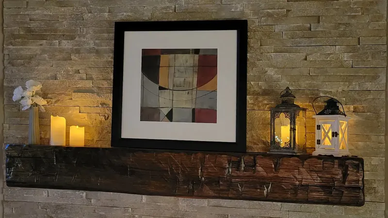 Reclaimed Timber - Fireplace Mantel Reclaimed Timber - Fireplace Mantel