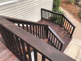 nova usa wood products ExoShield-Black-Walnut-on-Cedar-Railing-1.jpg