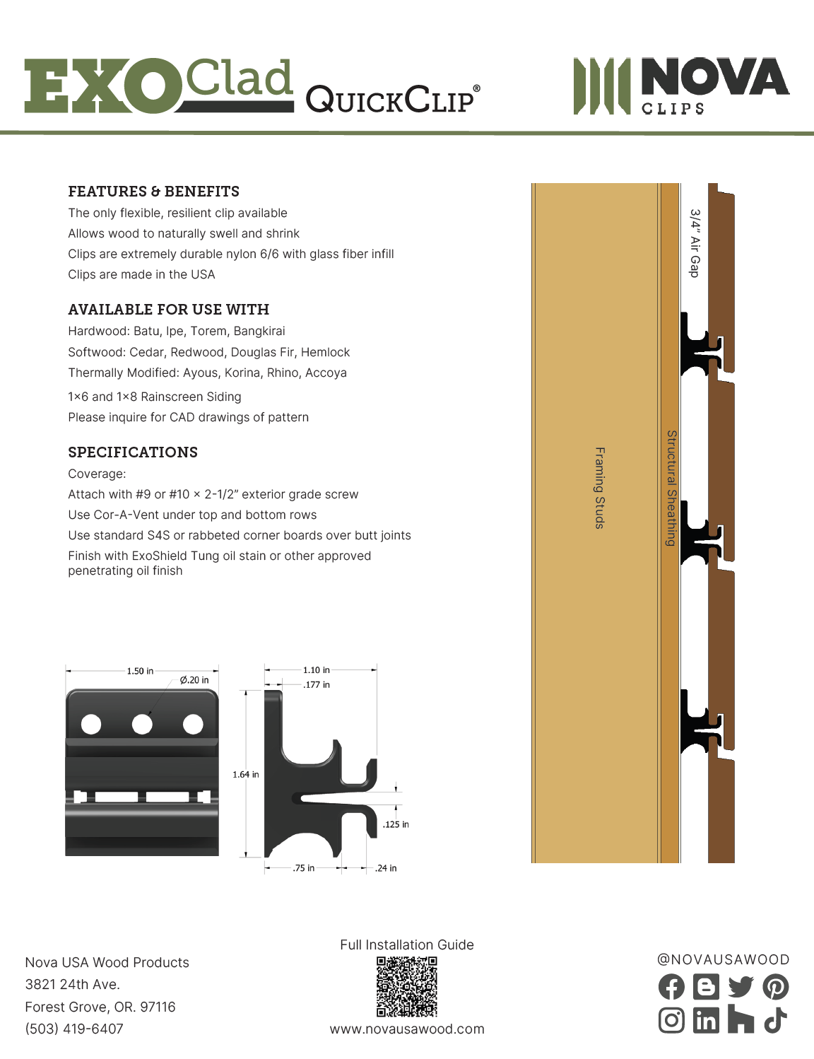 ExoClad QuickClip Product Sheet