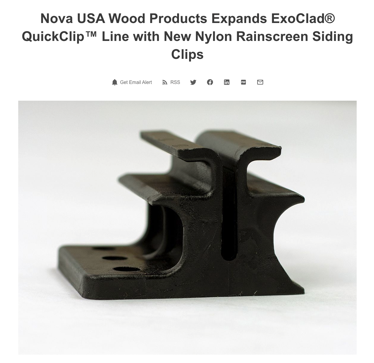 Nova Expands ExoClad QuickClip Product Line