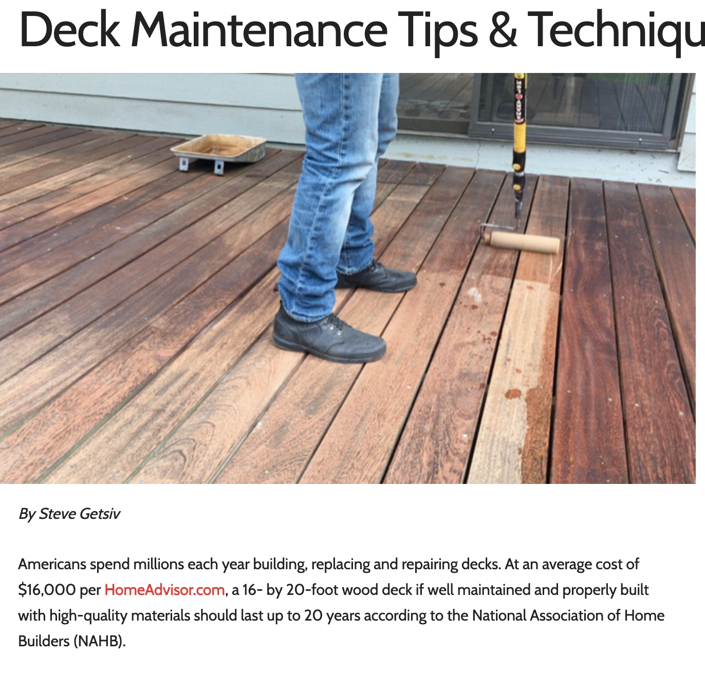 Deck Maintenance Tips