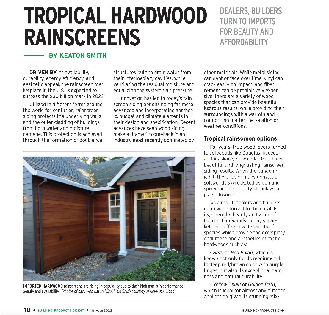 Tropical Hardwood Rainscreens