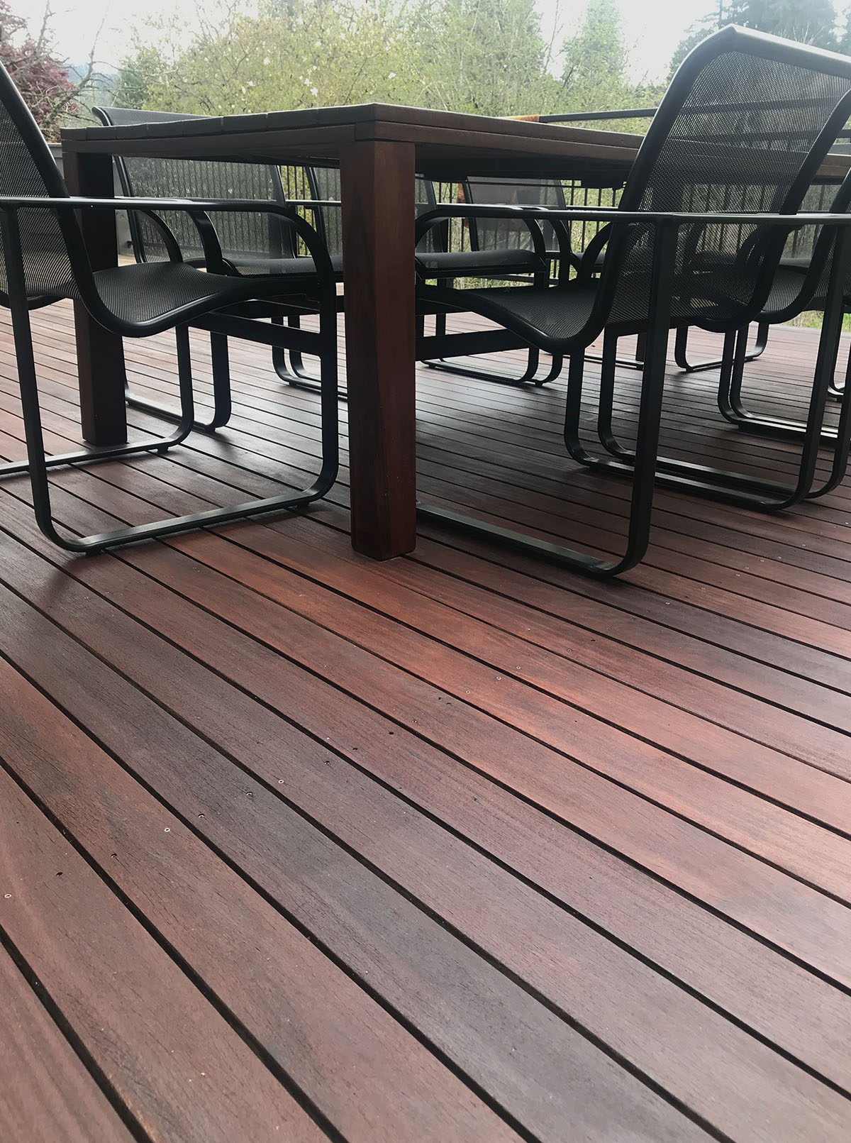 >Cumaru 1x4 deck finished with ExoShield Walnut