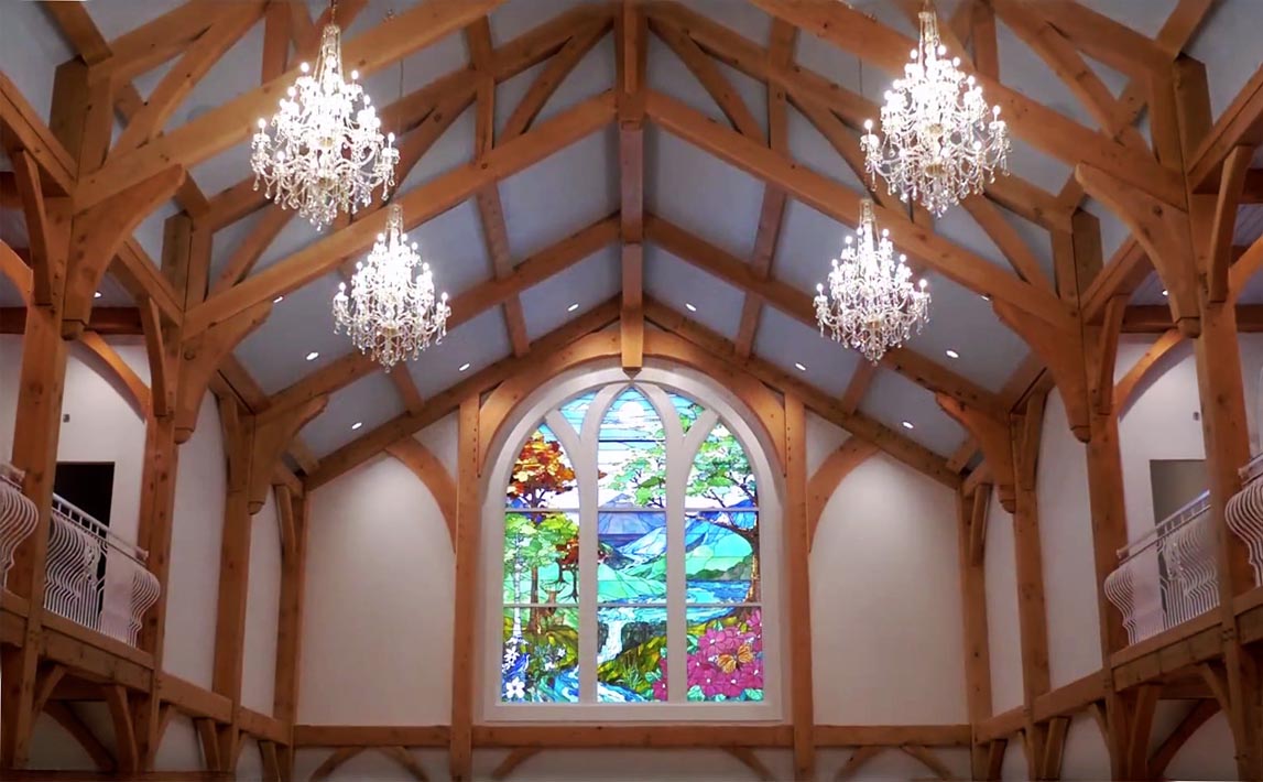 Douglas Fir FOHC Dense Old Growth Timbers - Church Interior