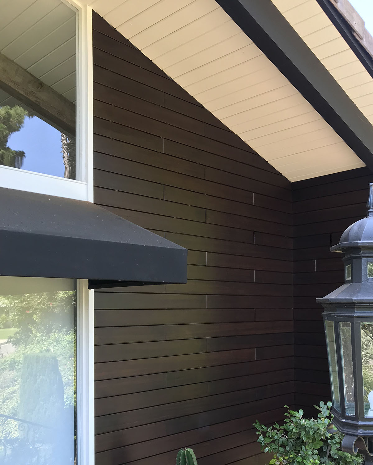 Bamboo Siding finished with ExoShield Walnut
