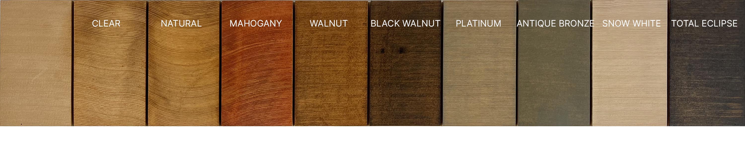 ExoShield Colors on Western Red Cedar Clear VG