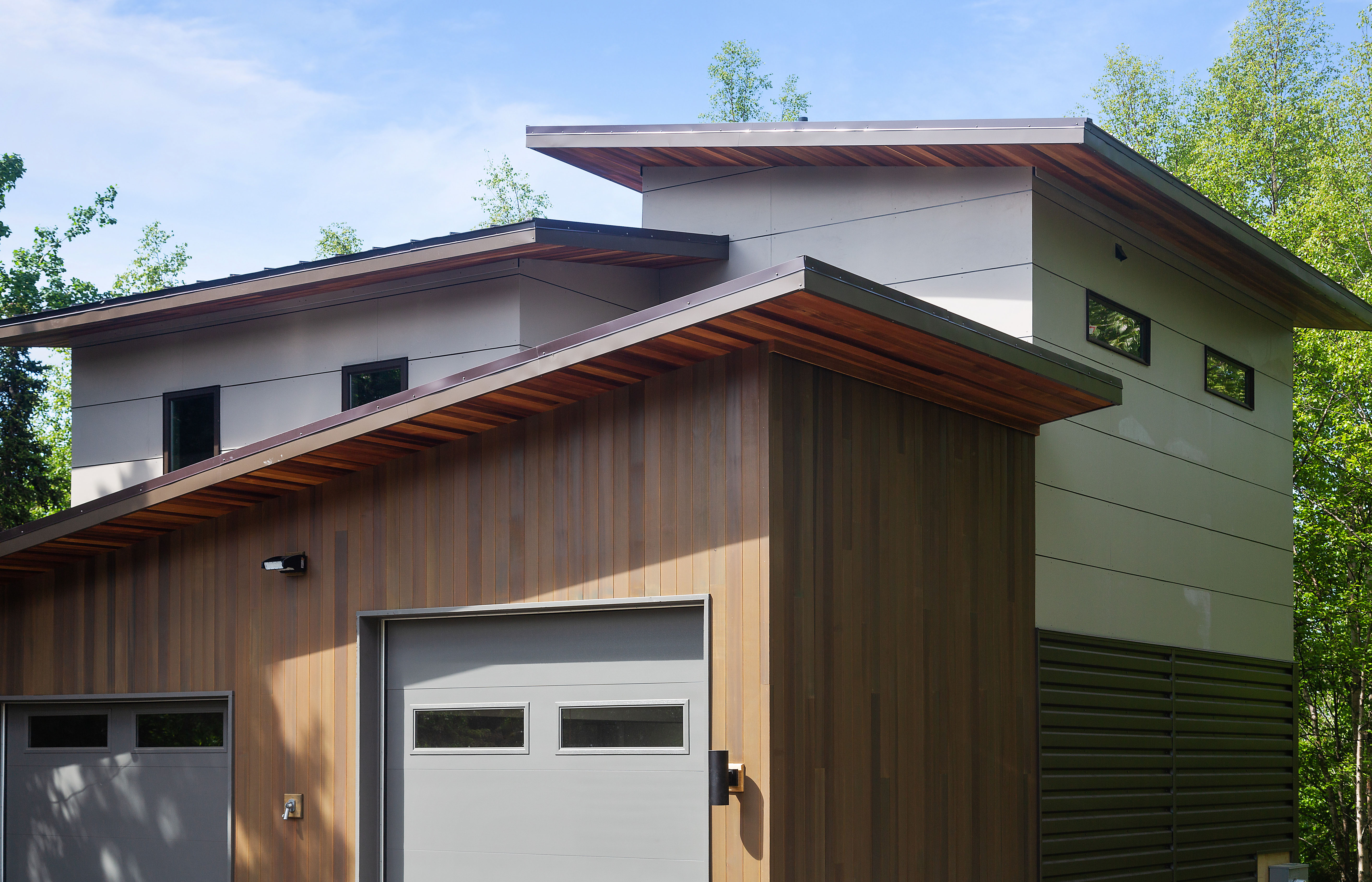 ExoShield Antique Bronze on Clear Cedar Siding