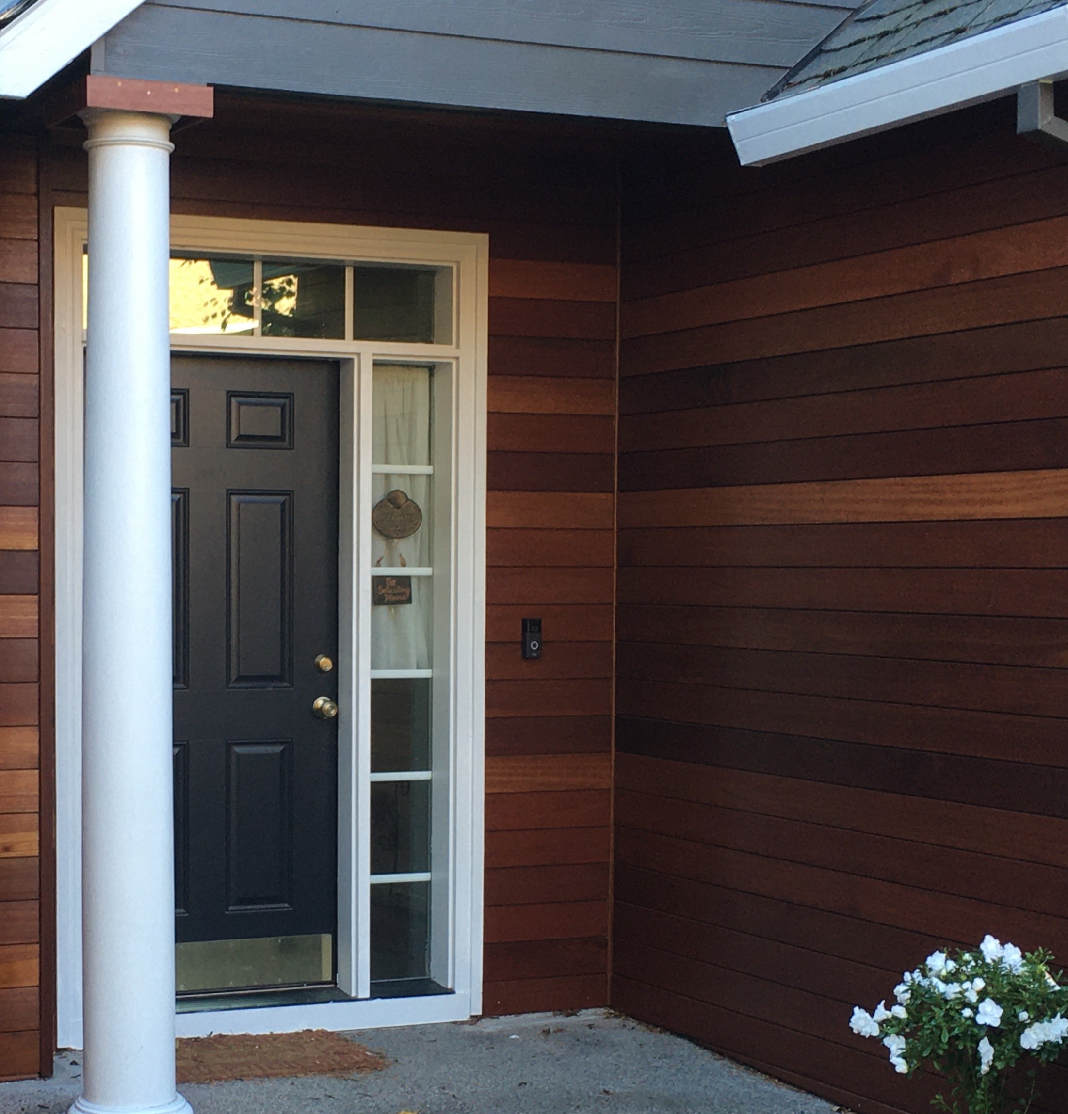 Batu Rainscreen Siding 1x6 Finished with ExoShield Walnut