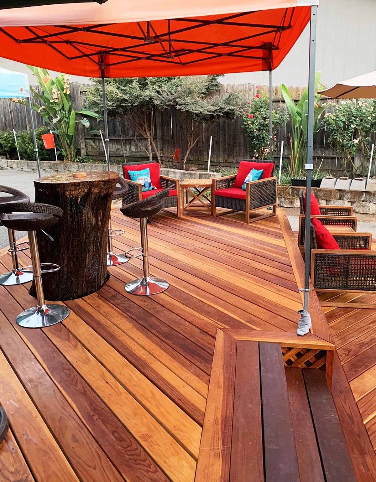 Deck stained with ExoShield Natutal