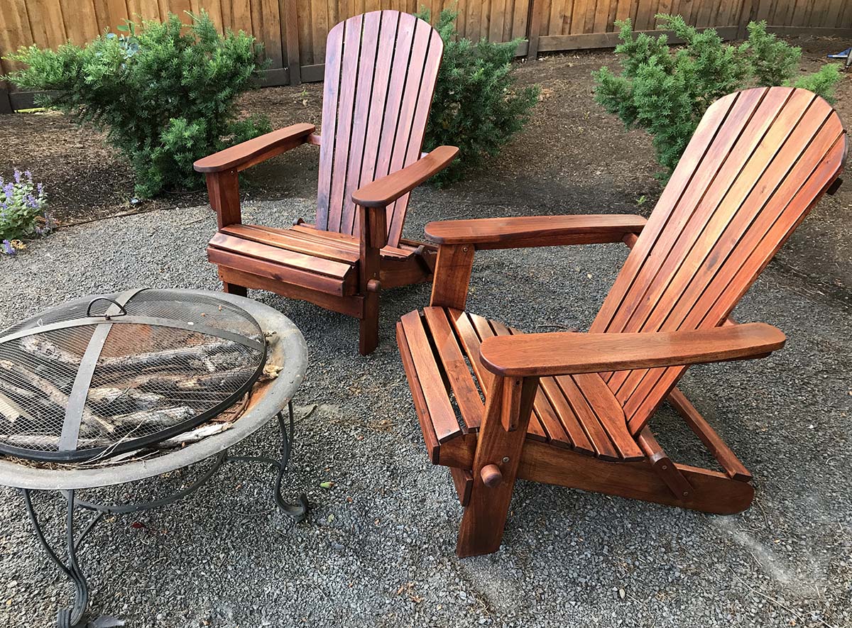 Refurbished Adirondack Chair Finished with ExoShield Walnut