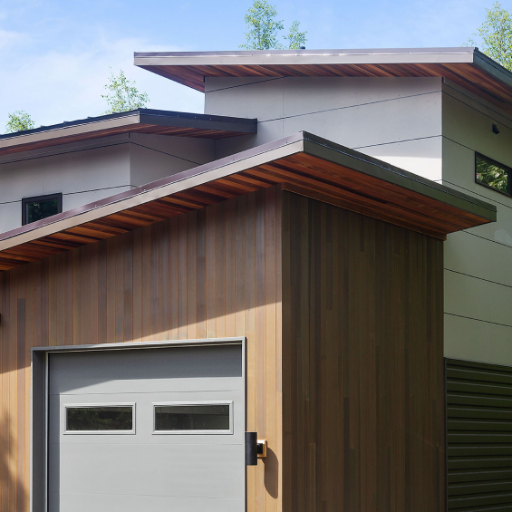 ANTIQUE BRONZE EXOSHIELD ON CEDAR SIDING 