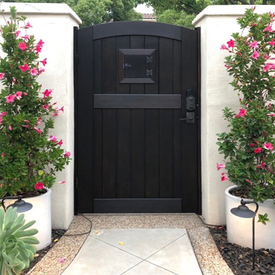 MOHAGANY DOOR STAINED WITH BLACK WALNUT EXOSHIELD