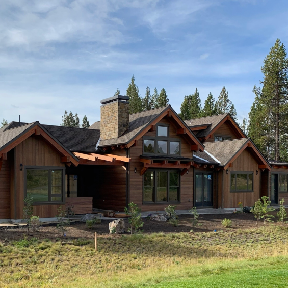 SUNRIVER HOME STAINED WITH EXOSHIELD BRONZE, WALNUT & CLEAR